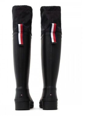 TOMMY HILFIGER  NWOB Black Knee-High Rain Boots  SIZE 8 1/2